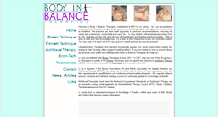 Desktop Screenshot of bodyinbalancetherapies.com