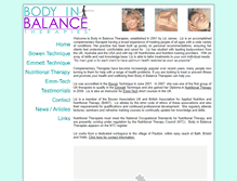 Tablet Screenshot of bodyinbalancetherapies.com